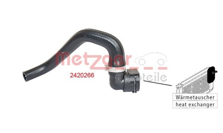 Патрубки системи охолодження METZGER 2420266 Fiat Doblo 51898737, 51817692 - зображення 1