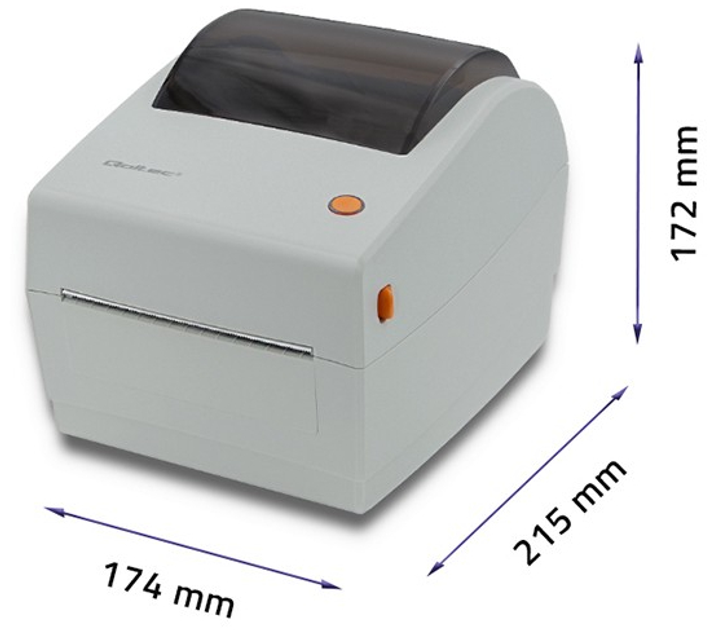 Термопринтер для друку етикеток Qoltec 50243 (5901878502434) - зображення 7