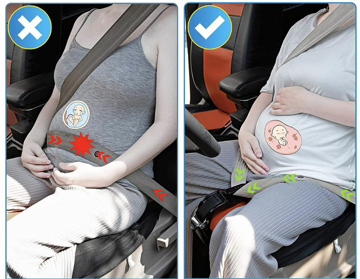 Универсальный адаптер автомобильного ремня безопасности SUNROZ Pregnancy Seat Belt для беременных Черный - изображение 4
