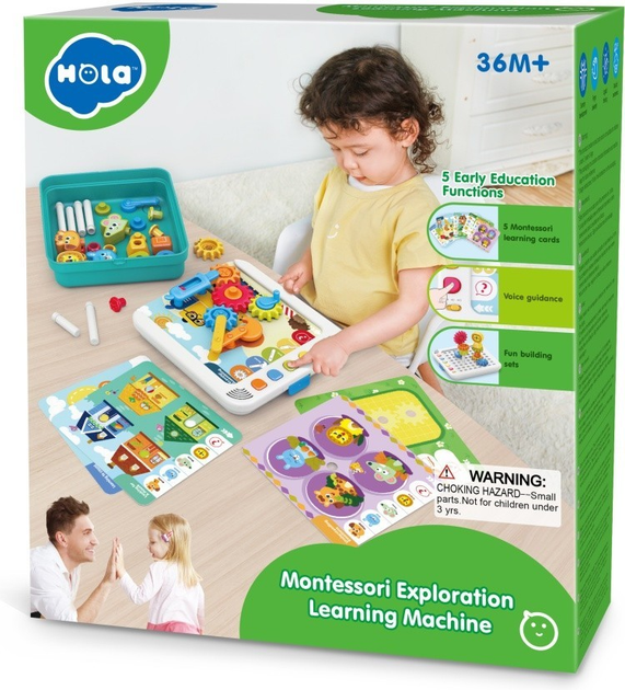 Логическая игра Hola Toys, озвучивание англ. языке, шестерни, фигурки ...