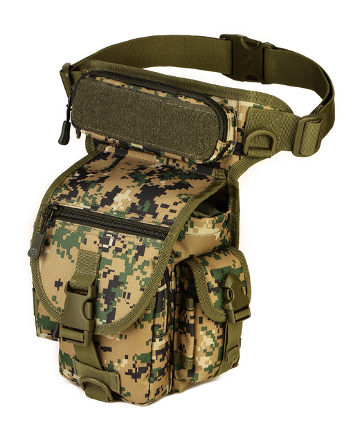Сумка тактична набедрена (Leg-Bag) EDC Protector Plus K314 green pixel - зображення 1