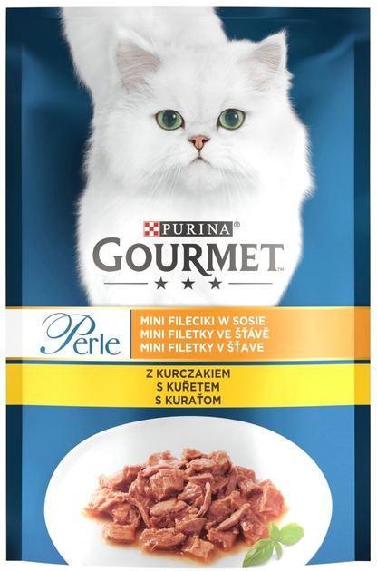Mokra karma dla kotów Purina Gourmet Perle z kurczakiem 85 g (7613287605399) - obraz 1