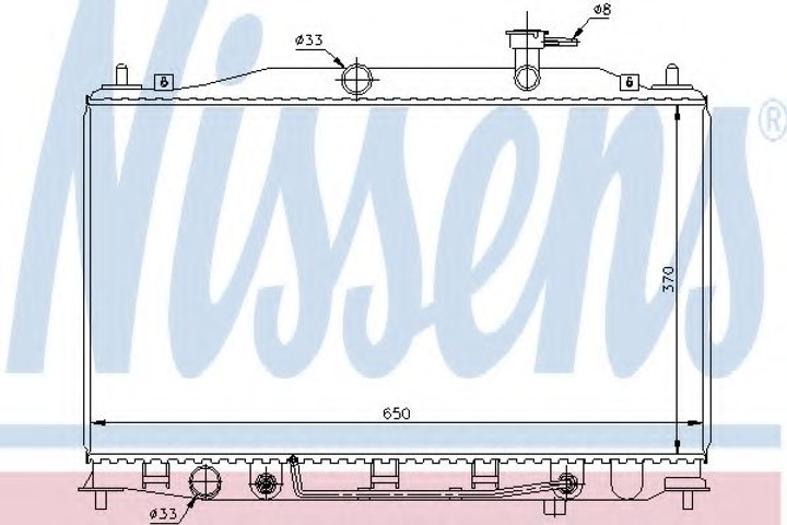 Радіатор охолодження HYUNDAI Accent II (LC) (вир-во Nissens) Nissens (67503) - зображення 1