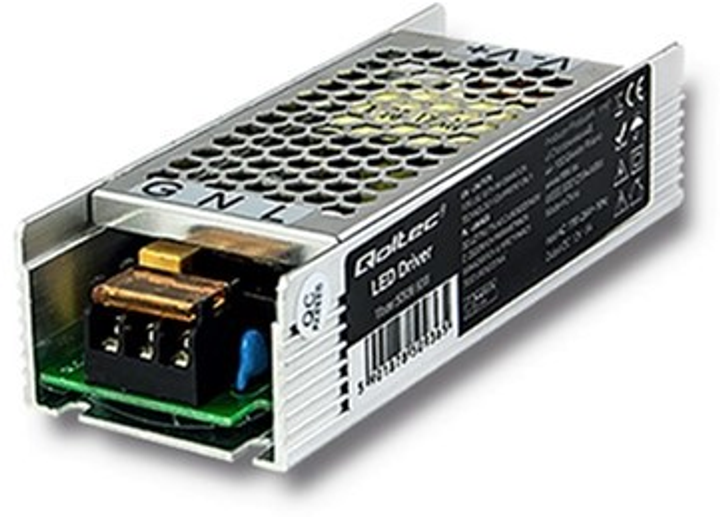 Zasilacz impulsowy Qoltec LED IP20, 60 W, 12 V, 5 A, Slim (50936) (5901878509365) - obraz 1