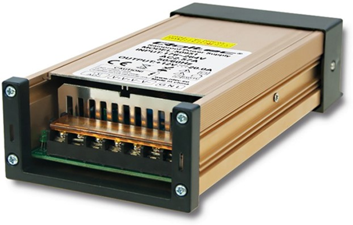 Імпульсний блок живлення Qoltec LED IP45, 250 Вт, 12 В, 20А, водонепроникний (50951) (5901878509518) - зображення 1