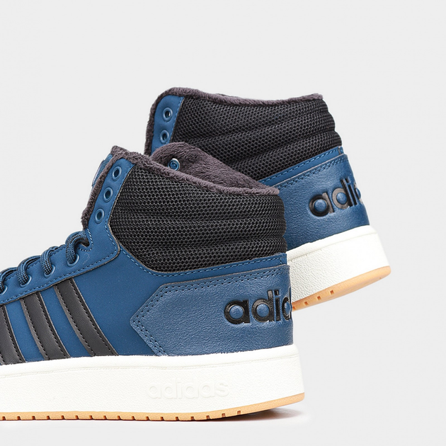 Zimowe sneakersy męskie wysokie ocieplane adidas Hoops 2.0 Mid GZ7939 43.5 (9UK) 27.5 cm Granatowe (4064047615333) - obraz 4