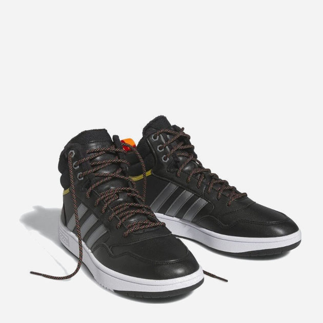 Zimowe sneakersy męskie na platformie wysokie ocieplane Adidas Hoops 3.0 Mid Wtr HR1440 40 (6.5UK) 25 cm Czarne (4065426098938) - obraz 2