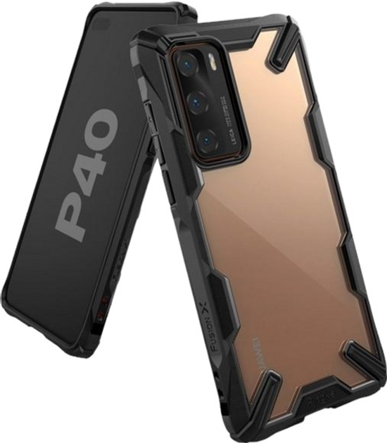 Etui plecki Ringke Fusion X do Huawei P40 Black (8809716071180) - obraz 1