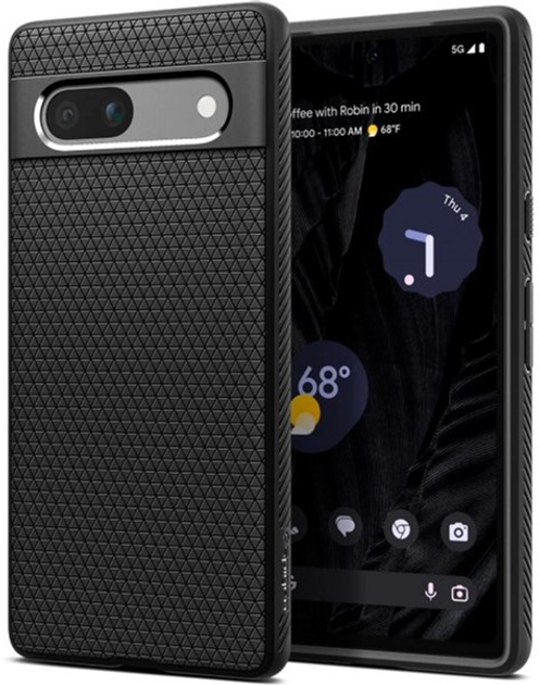 Etui plecki Spigen Liquid Air do Google Pixel 7A Matte Black (8809896742023) - obraz 1