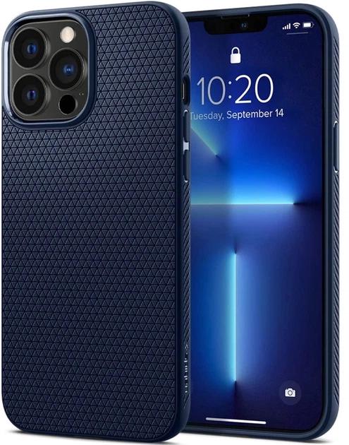 Etui plecki Spigen Liquid Air do Apple iPhone 15 Pro Navy Blue (8809896750363) - obraz 3