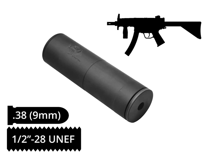 Cаундмодератор AFTactical S44АС Compact калібр .38 (9mm) різьба 1/2"-28 - зображення 1