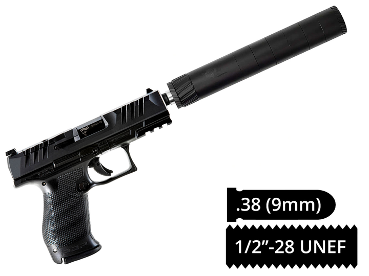 Глушитель AFTactical S34 калибр 9мм (.38) для пистолетов HK, Walther и др. - изображение 1