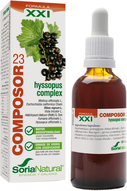 Suplement diety Soria Natural Composor 23 Hyssopus S XXl 50 ml (8422947152239) - obraz 1