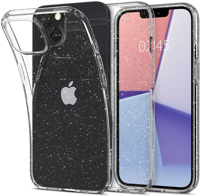 Панель Spigen Liquid Crystal Glitter для Apple iPhone 13 Прозорий (8809811852141) - зображення 1