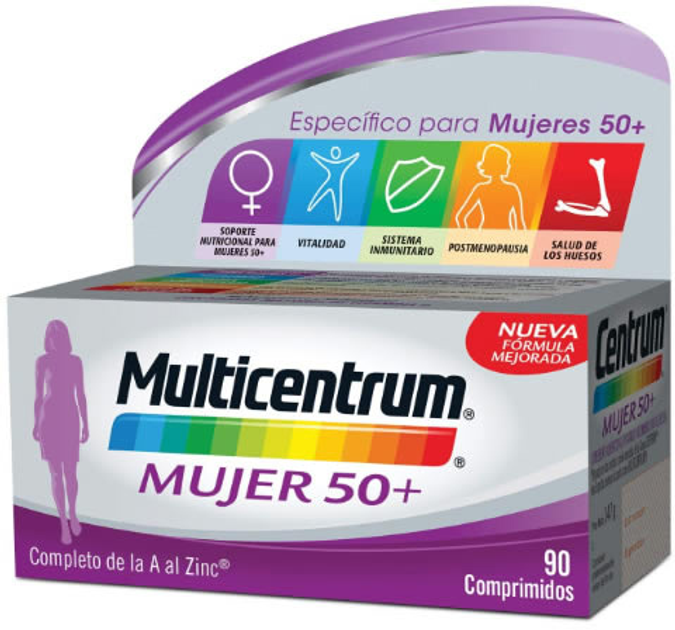 Suplement diety Multicentrum Woman 50+ 90 tabletek (8470001731890) - obraz 1