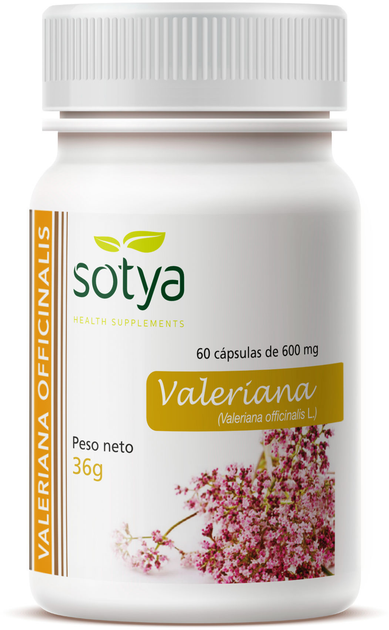 Suplement diety Sotya Valeriana 600 mg 60 kapsułek (8427483001034) - obraz 1