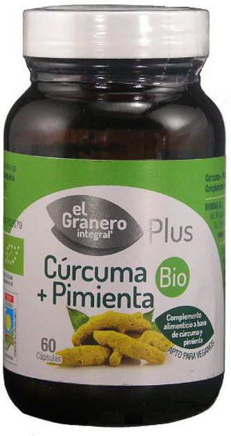 Suplement diety EL Granero Curcuma Pimienta Bio 440 mg 60 kapsułek (8422584034004) - obraz 1