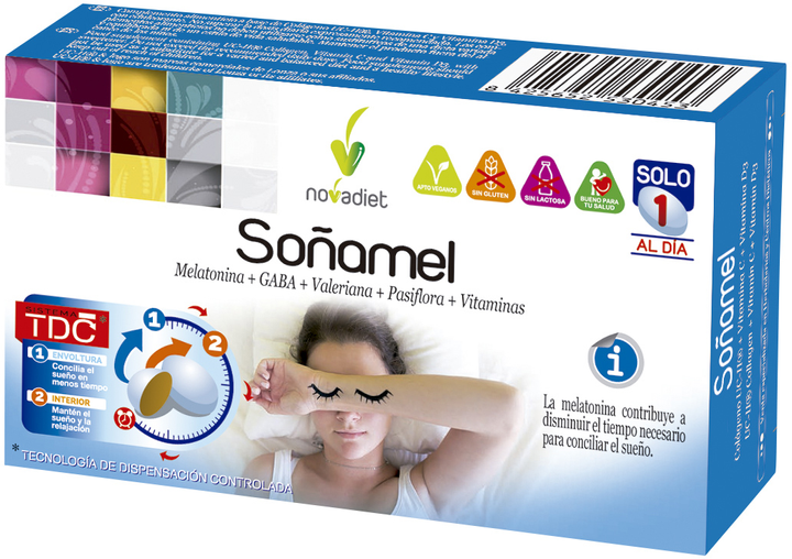 Suplement diety Novadiet Soñamel 30 tabletek (8425652830218) - obraz 1