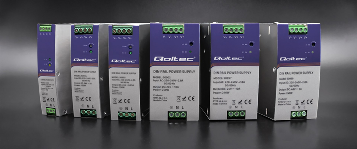 Zasilacz Qoltec na szynę DIN 150 W, 24 V, 6,25 A (50903) (5901878509037) - obraz 10