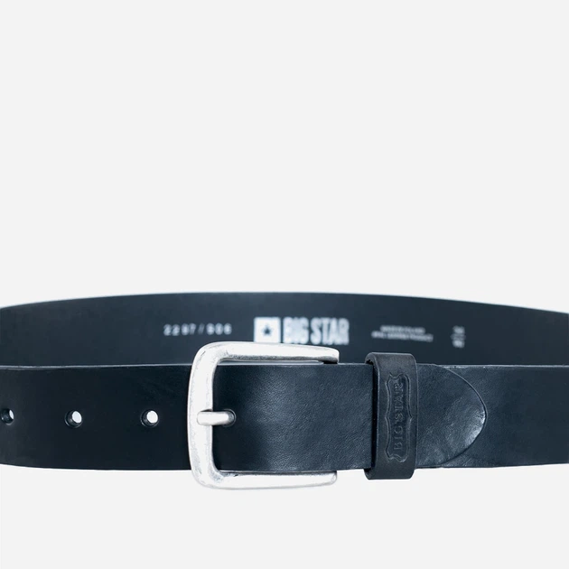 Ремінь чоловічий з натуральної шкіри Big Star 240009 95 см Чорний (5900714295349) - зображення 2