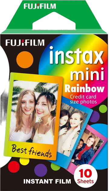 Фотопапір Fujifilm Instax Mini Rainbow 46х62 мм 10 шт (4547410225754) - зображення 1