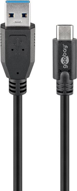 Kabel Goobay Sync & Charge Super Speed USB-C do USB A 3.0 ładujący 0.5 m Czarny (4040849679995) - obraz 1