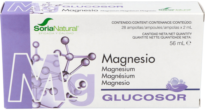 Suplement diety Soria Natural Glucosor Magnesio 28 fiolek x 2 ml (8422947170264) - obraz 1