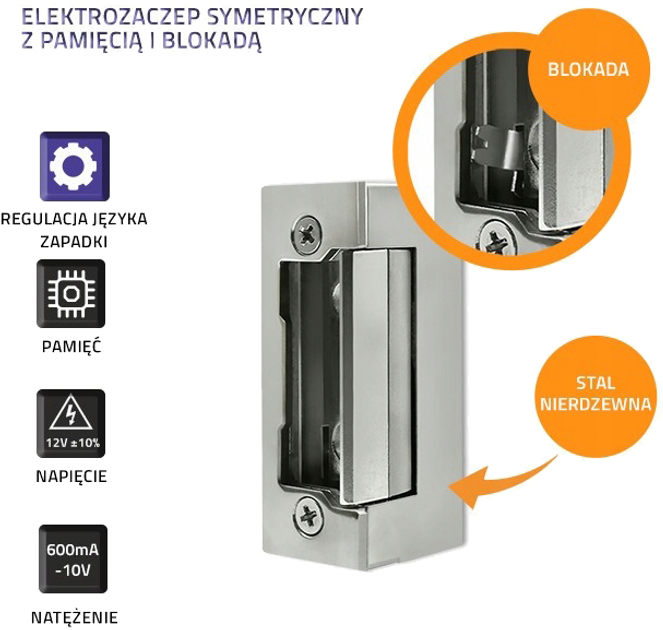 Zatrzask elektryczny Qoltec z pamięcią i blokiem 600 mA 12V (5901878524597) - obraz 3