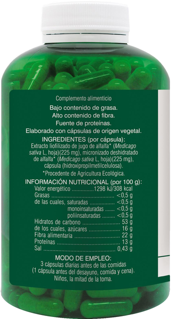 Дієтична добавка Soria Natural Verde Alfalfa 580 мг 240 капсул (8422947062132) - зображення 2