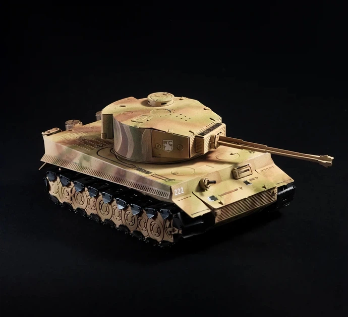 Коллекционная модель-конструктор Metal Time Ponderous Panzer механический танк Тигр 1 (MT020) - изображение 12