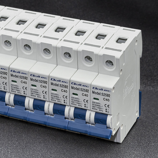 Автоматичний вимикач Qoltec C40 Запобіжник AC 40 A 1P (5901878525921) - зображення 6