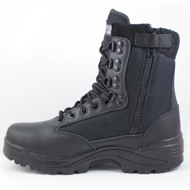 Тактические берцы Mil-Tec Tactical Boots With YKK Zipper Black Размер 40 (25,5 см) Waterproof со змейкой - изображение 1