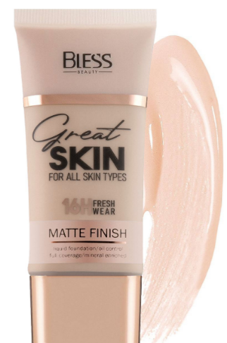 Тoнальний крем Bless Beauty Great Skin 1 світлий беж 30 мл (5900960048010) - Фото 1 Тoнальний крем Bless Beauty Great Skin 1 світлий беж 30 мл (5900960048010) - изображение 1