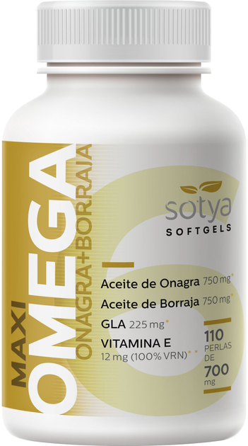 Дієтична добавка Sotya Maxi Omega 6 700 мг 110 перлин (8427483017103) - зображення 1