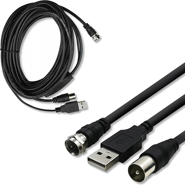 Antena Qoltec DVB-T2 VHF/UHF Czarna (5901878570396) - obraz 3