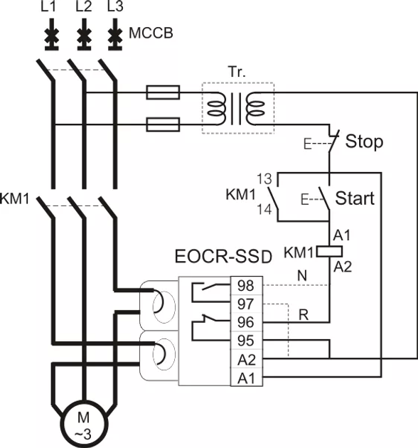 Реле захисту двигуна 0,5-6A AC 220V [EOCR-SSD-05] Samwha - зображення 4