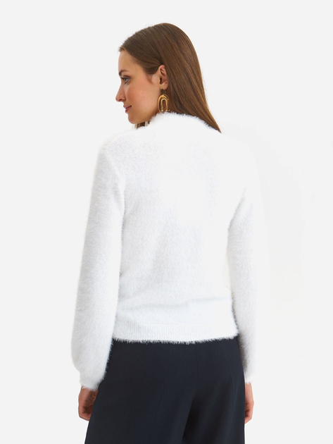Sweter z golfem damski krótki Top Secret SGO0266BI 42 Biały (5903411542419) - obraz 2