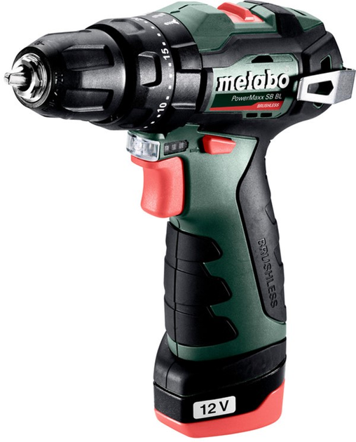 Аккумуляторная ударная бесщеточная дрель-шуруповерт Metabo PowerMaxx SB ...