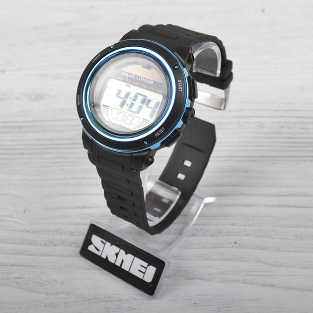 Часы электронные, спортивные Skmei DG1096, синие, с солнечной панелью ...
