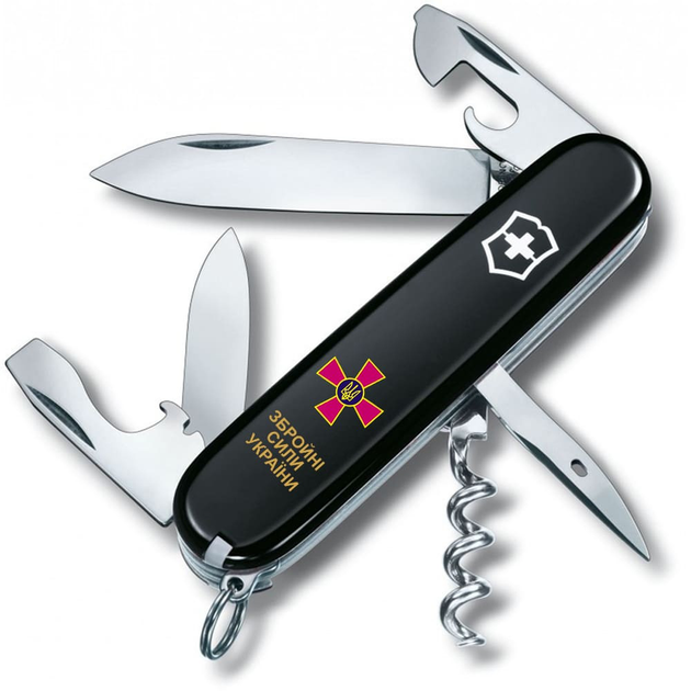 Швейцарський ніж Victorinox SPARTAN ARMY 91мм/12 функцій, Емблема ЗСУ + Тризуб ЗСУ - зображення 1