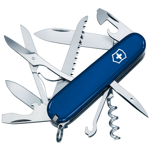 Швейцарский нож Victorinox HUNTSMAN 91мм/15 функций, синие накладки - изображение 1