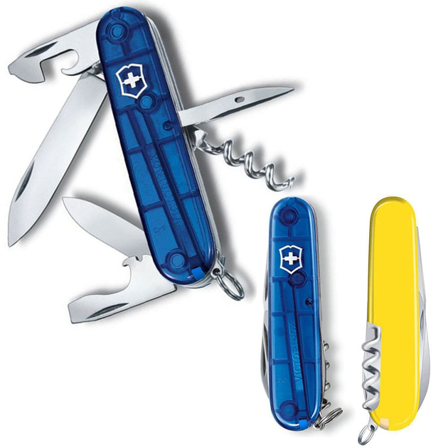 Швейцарський ніж Victorinox SPARTAN UKRAINE 91мм/12 функцій, Синьо-жовтий - зображення 1