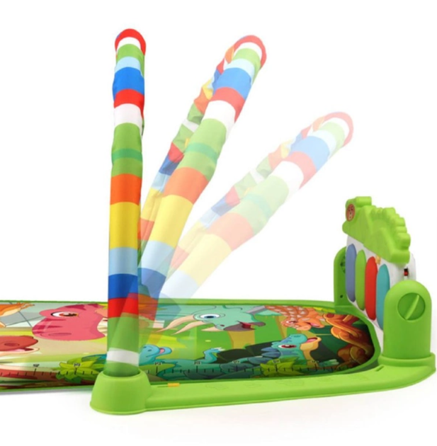 Дитячий розвиваючий музичний коврик Baby Toys "Ведмежа" мелодії підсвічування брязкальця 226-5 /6 - зображення 3