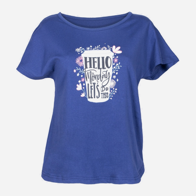 Футболка жіноча Yoclub PKK-0085K-A110 L Темно-cиня (5903999467517) - зображення 2