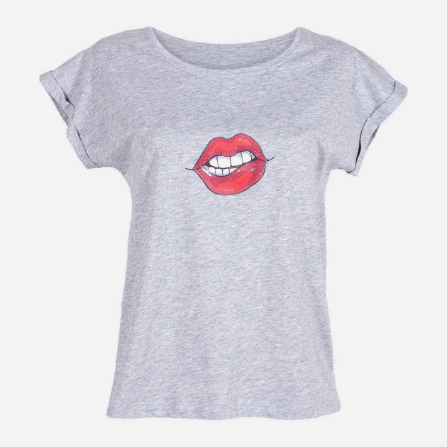 Koszulka damska z nadrukiem Yoclub PKK-0099K-A110 M Szara (5903999468415) - obraz 2