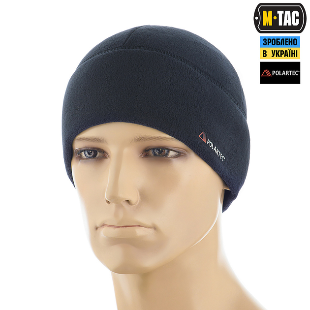 Шапка M-Tac Watch Cap Фліс Light Polartec Dark Navy Blue Size M - зображення 1