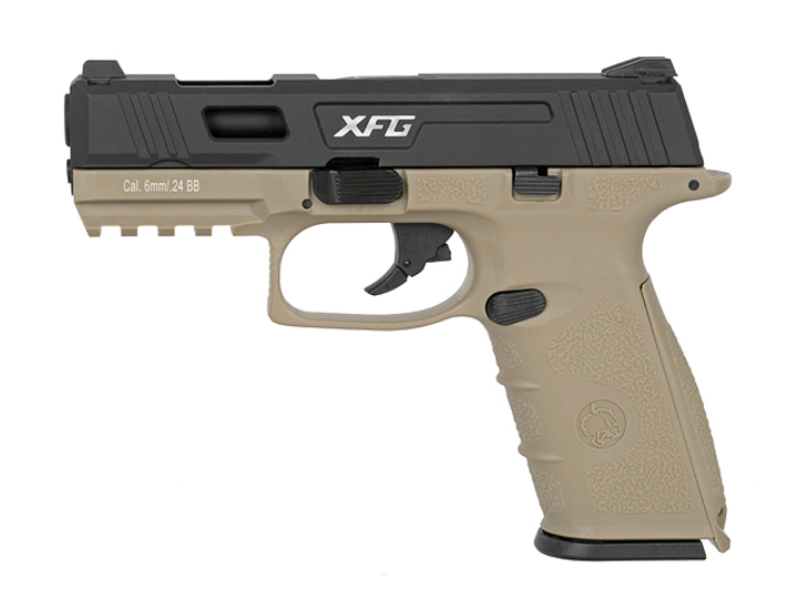 Пістолет ICS BLE-XFG GBB Black/Tan (Страйкбол 6мм) - зображення 1