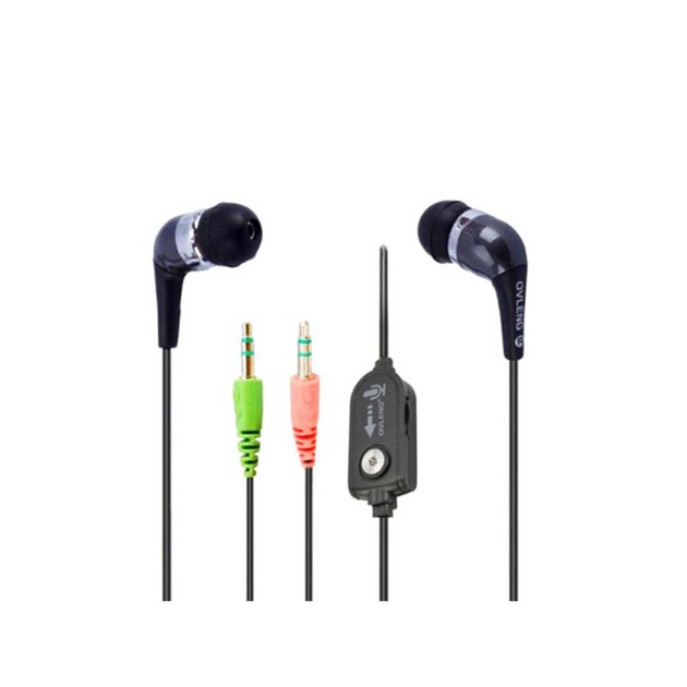 Вакуумные наушники для ПК OVLENG OV-L20MV с микрофоном Чёрные 1.8м ...