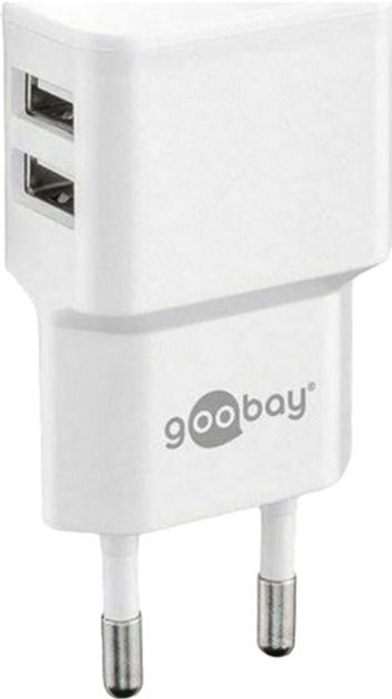 Ładowarka do telefonów Goobay Dual USB 2.4 A 12W White (4040849449529) - obraz 1