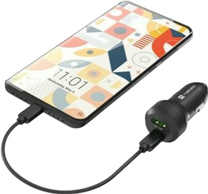 Adapter Natec USB 2.0 USB-C Black (5901969436945) - obraz 4